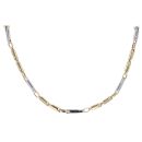 14ct Yellow And White Gold Double Fetter 24" Chain