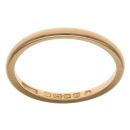 22ct Yellow Gold Plain Wedding Band 1mm