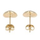 14ct Yellow Gold Child's Heart Textured Stud Earrings