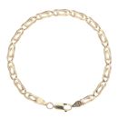 9ct Yellow Gold Curb Fancy Bracelet 7"