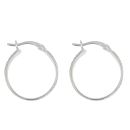 Silver Duo Moon Dust Hoop Earrings by Icesia