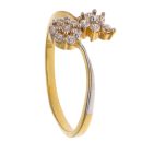 22ct Yellow and White Gold Cubic Zirconia Cluster Ring