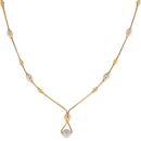22ct Yellow and White Gold Beaded Fancy Chain 18"