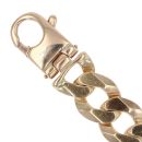 9ct Yellow Gold Plain Curb Bracelet 9"