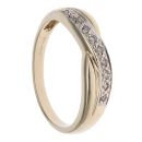 9ct Yellow Gold 0.10ct Diamond Crossover Ring