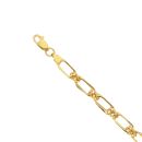 22ct Yellow Gold Double Link Fancy Bracelet 7"