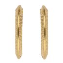 22ct Yellow Gold Textured Hoop Earrings