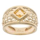 9ct Yellow Gold Citrine Single Stone Ring