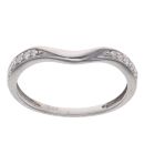18ct White Gold 0.10ct Diamond Wishbone Ring