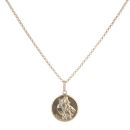 9ct Yellow Gold St George Pendant and Belcher Chain 20"