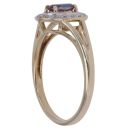 9ct Yellow Gold 0.10ct Brilliant Cut Diamond and Mystic Topaz Fancy Ring
