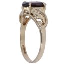 9ct Yellow Gold Garnet Filigree Single Stone Ring