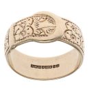 9ct Yellow Gold Floral Buckle Ring