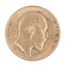 1907 Edward VII Large Head UK Full Sovereign Coin