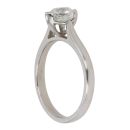Platinum 1.00ct Heart Cut Diamond Solitaire Ring