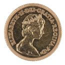 1982 Elizabeth II Decimal Portrait UKHalf Sovereign Coin