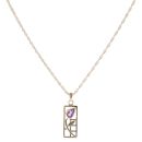 9ct Yellow Gold Amethyst Rennie Mac Pendant and Chain 20"