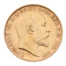 1907 Edward VII Large Head UK Half Sovereign Coin