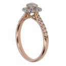 18ct Rose Gold 0.51ct Brilliant Cut Diamond Cluster Ring