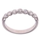 18ct White Gold 0.50ct Brilliant Cut Diamond Half Eternity Ring