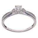9ct White Gold 0.20ct Brilliant Cut Diamond Solitaire Ring
