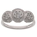 18ct White Gold 0.50ct Brilliant Cut Diamond Cluster Ring