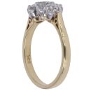 18ct Yellow Gold 1.00ct Brilliant Cut Diamond Trilogy Ring
