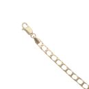 9ct Yellow Gold Rectangle Link Curb Bracelet 8"