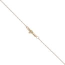 14ct Yellow Gold 0.25ct Brilliant and Baguette Cut Diamond and Sapphire Cluster Pendant and Chain 16"
