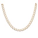 9ct Yellow Gold Plain Curb Chain 22"