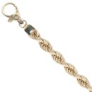 9ct Yellow Gold Rope Bracelet 9"