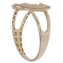 14ct Yellow Gold Our Lady Disc Ring