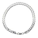 Silver Flat Curb Bracelet 8.5"
