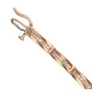 9ct Yellow Gold 1.00ct Brilliant Cut Diamond Fancy Bracelet 6.5"
