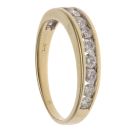 18ct Yellow Gold 0.50ct Brilliant Cut Diamond Half Eternity Ring