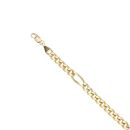 18ct Yellow Gold Figaro Bracelet 8.5"
