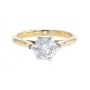 18ct Yellow Gold 1.00ct Diamond Solitaire Ring