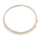 9ct Yellow Gold Cubic Zirconia Patterned Bangle