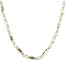 14ct Yellow Gold Greek Key Geometric Openwork Chain 24"