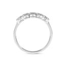 9ct White Gold 0.50ct Emerald Cut Lab Grown Diamond Five Stone Ring
