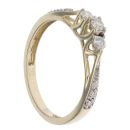 9ct Yellow Gold 0.23ct Diamond Trilogy Ring