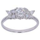 18ct White Gold 1.00ct Brilliant Cut Diamond Fancy Ring