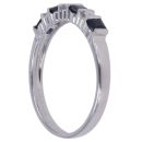 9ct White Gold 0.09ct Diamond and Sapphire Ring