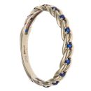 9ct Yellow Gold Created Sapphire Fancy Ring