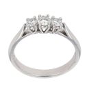 Platinum 0.50ct Diamond Trilogy Ring