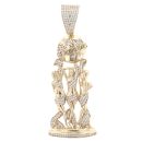 9ct Yellow Gold Cubic Zirconia 'The World Is Yours' Pendant