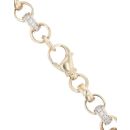 9ct Yellow Gold Cubic Zirconia Belcher Chain 20"