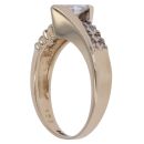 14ct Yellow Gold 0.85ct Brilliant and Marquise Cut Diamond Solitaire Ring