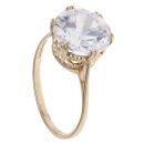 9ct Yellow Gold Cubic Zirconia Solitaire Ring