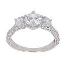 14ct White Gold Cubic Zirconia Fancy Ring